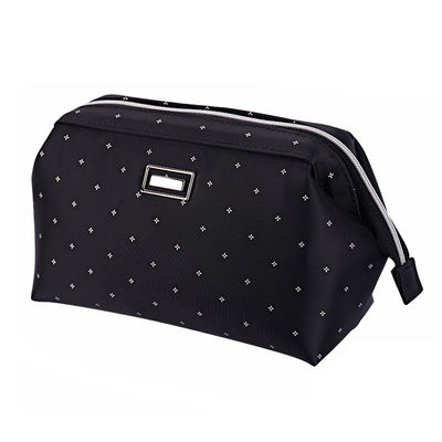 Waterproof Fashion Black Polyester Cosmetic Bag