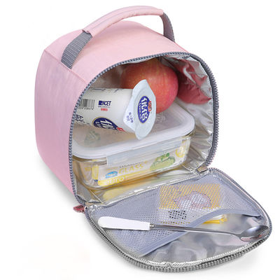 Portable Round Pink Freezable Lunch Bags For Women