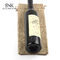 Cotton Pure Color Blank Drawstring Portable Wine Bottle Sleeve