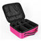 Lady Professional Cosmetic Organizer Mesh Leather Beauty Travel Cosmetic Case