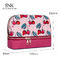 Women Waterproof PU Leather Portable Travel Makeup Bag With Mirror