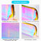 Portable 2pcs Holographic Makeup Bags With Gold Zipper