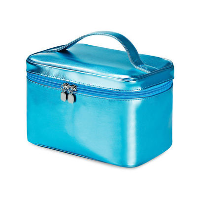 Waterproof Blue Cylinder Bucket Wash PU Leather Bag