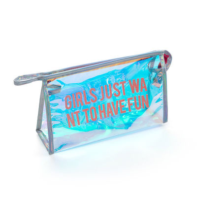 Waterproof Portable Toiletry Travel TPU Holographic Cosmetic Bag