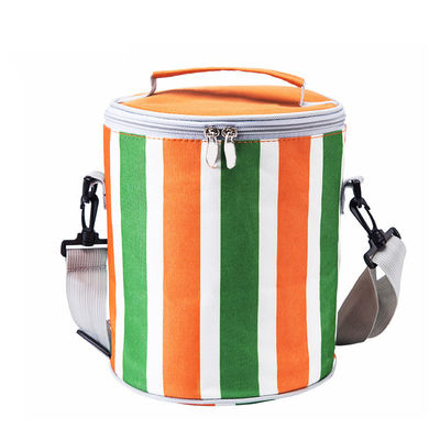 Cylindrical Shape Large Insulated Thermal Food Picnic Cooler Bag