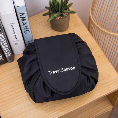 Lazy Portable Polyester Drawstring Cosmetic Bag