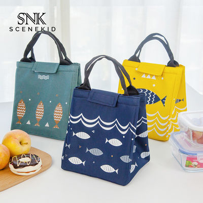 Japanese Pattern Women Insulated Lunch Cooler Bags