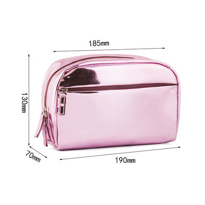 Compact Girls Glitter PU Leather Zipper Makeup Bag
