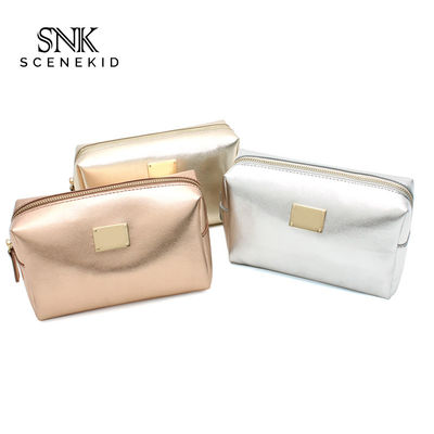 Luxury Beautiful Small Cross Stripe Leather PU Makeup Bag