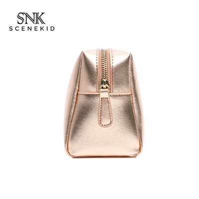 Luxury Beautiful Small Cross Stripe Leather PU Makeup Bag