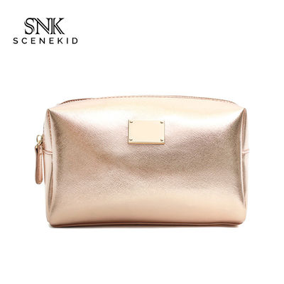 Luxury Beautiful Small Cross Stripe Leather PU Makeup Bag