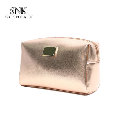 Luxury Beautiful Small Cross Stripe Leather PU Makeup Bag