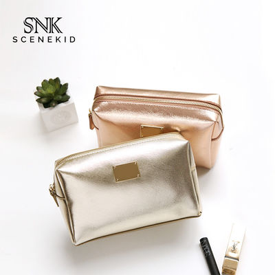 Luxury Beautiful Small Cross Stripe Leather PU Makeup Bag