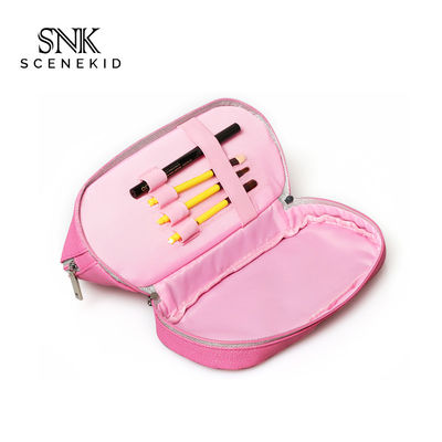 Double Layers Waterproof Travel Women PU Makeup Bag