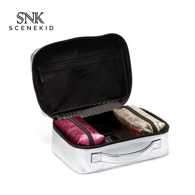 Women Zipper PU Leather Travel Cosmetic Bag Set