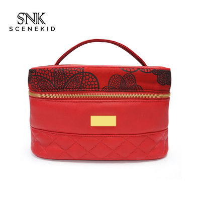 Pattern Printed PU Leather Women Travel Cosmetic Bag Set