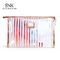 Pink Stripe Pattern Storage Bride PVC Cosmetic Bag