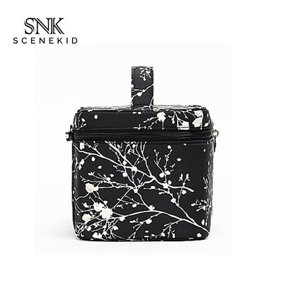 Large Capacity Zipper Nylon Travel Floral Makeup Cosmetic Bags