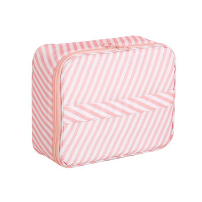 Striped Polyester Cosmetic Bag