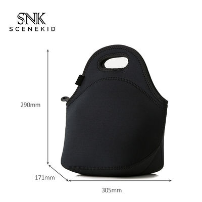 Eco Friendly Black Lunch Tote Neoprene Cooler Bag