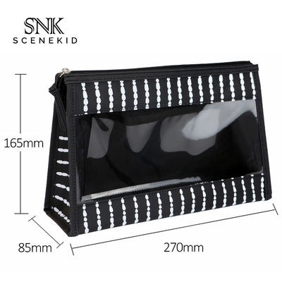 Clear Transparent Zipper PVC Polyester Makeup Cosmetic Bags