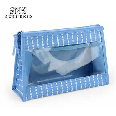 Clear Transparent Zipper PVC Polyester Makeup Cosmetic Bags