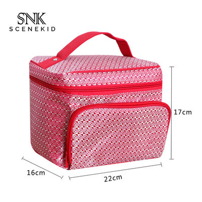 Women Handle Multi Functional Cylinder Bucket Makeup Bag