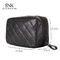 Leather Portable Waterproof Compartments PU Cosmetic Bag