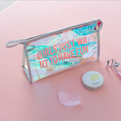 Waterproof Portable Toiletry Travel TPU Holographic Cosmetic Bag