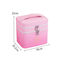 Debossed Logo PU Leather Travel Double Layers Cosmetic Makeup Bag Case