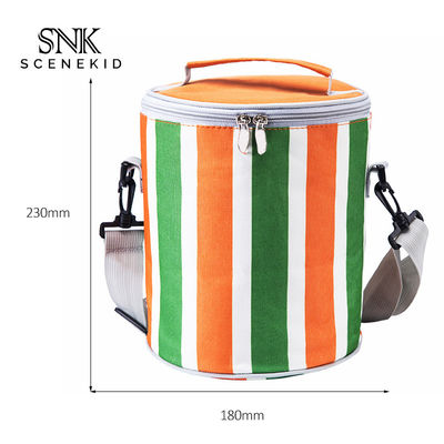 Cylindrical Shape Large Insulated Thermal Food Picnic Cooler Bag