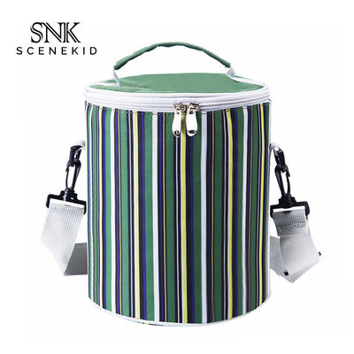 Cylindrical Shape Large Insulated Thermal Food Picnic Cooler Bag