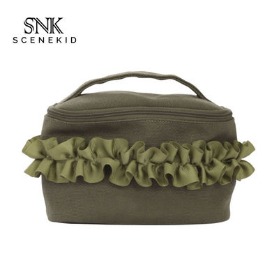 Blank Zipper Foldable Travel Canvas Custom Cosmetic Bag