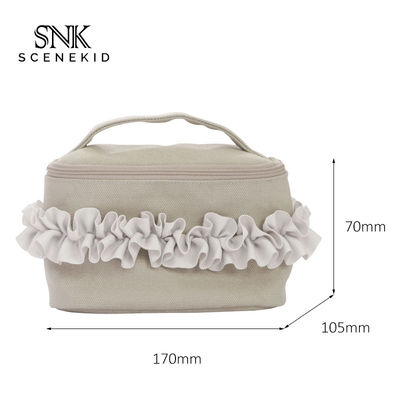 Blank Zipper Foldable Travel Canvas Custom Cosmetic Bag