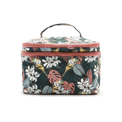 Beauty Eco Friendly Canvas Portable Floral Cosmetic Bag