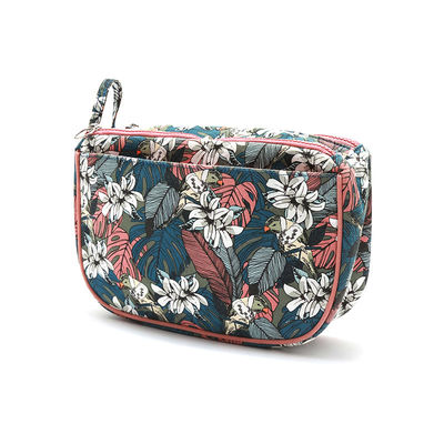 Beauty Eco Friendly Canvas Portable Floral Cosmetic Bag