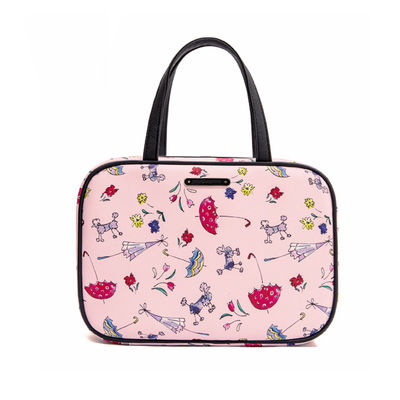 Wholesale Custom Large Capacity Cute Pink Makeup Cosmetic Bag For Girl