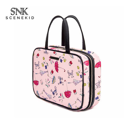 Wholesale Custom Large Capacity Cute Pink Makeup Cosmetic Bag For Girl