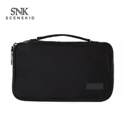 Fashion Custom Logo Pure Color Blank Toiletry Zipper Makeup Bag