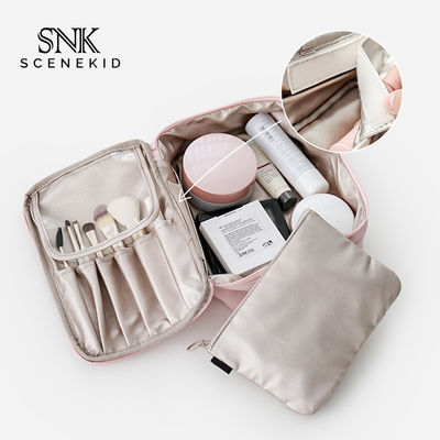 Double Zip Travel Portable Toiletry Fashion Samll Cosmetic Bag