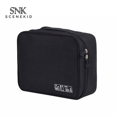 China Supplier Custom Square Cosmetic Toiletry Bag With Zipper Waterproof