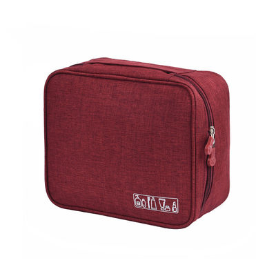 China Supplier Custom Square Cosmetic Toiletry Bag With Zipper Waterproof