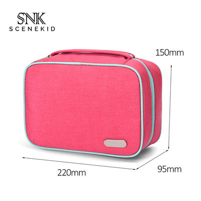 Logo Red Eco Friednly Ladies Toiletry Bag Protable Travel Wash Bag For Women