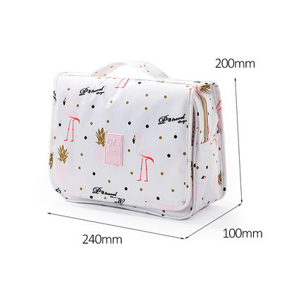 Printed Waterproof Wash Bag Women Custom Portable Hanging Toiletry Bag