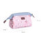 Travel Portable Multi-Function Pink Printed Korean Toiletry Wash Zip Bag