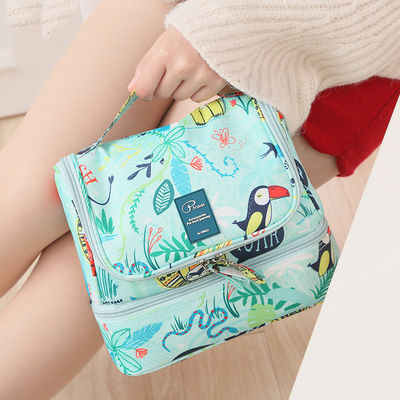 Water Resistant Polyester Hanging Travel Toiletry Bag For Girls