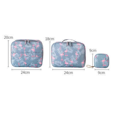 Zipper Velcro Closure Cute Cartoon Polyester Makeup Organizer Bag