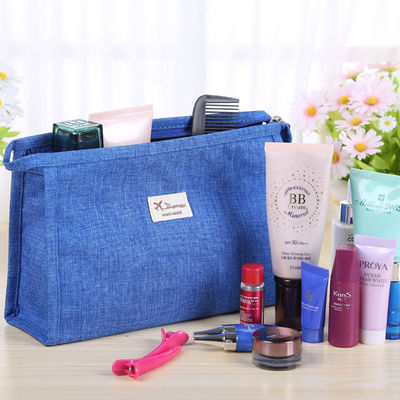 Zipper Private Label Plain Polyester Cosmetic Bag For Travel