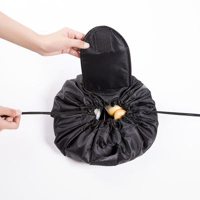 Lazy Portable Polyester Drawstring Cosmetic Bag