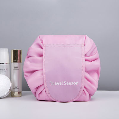 Lazy Portable Polyester Drawstring Cosmetic Bag